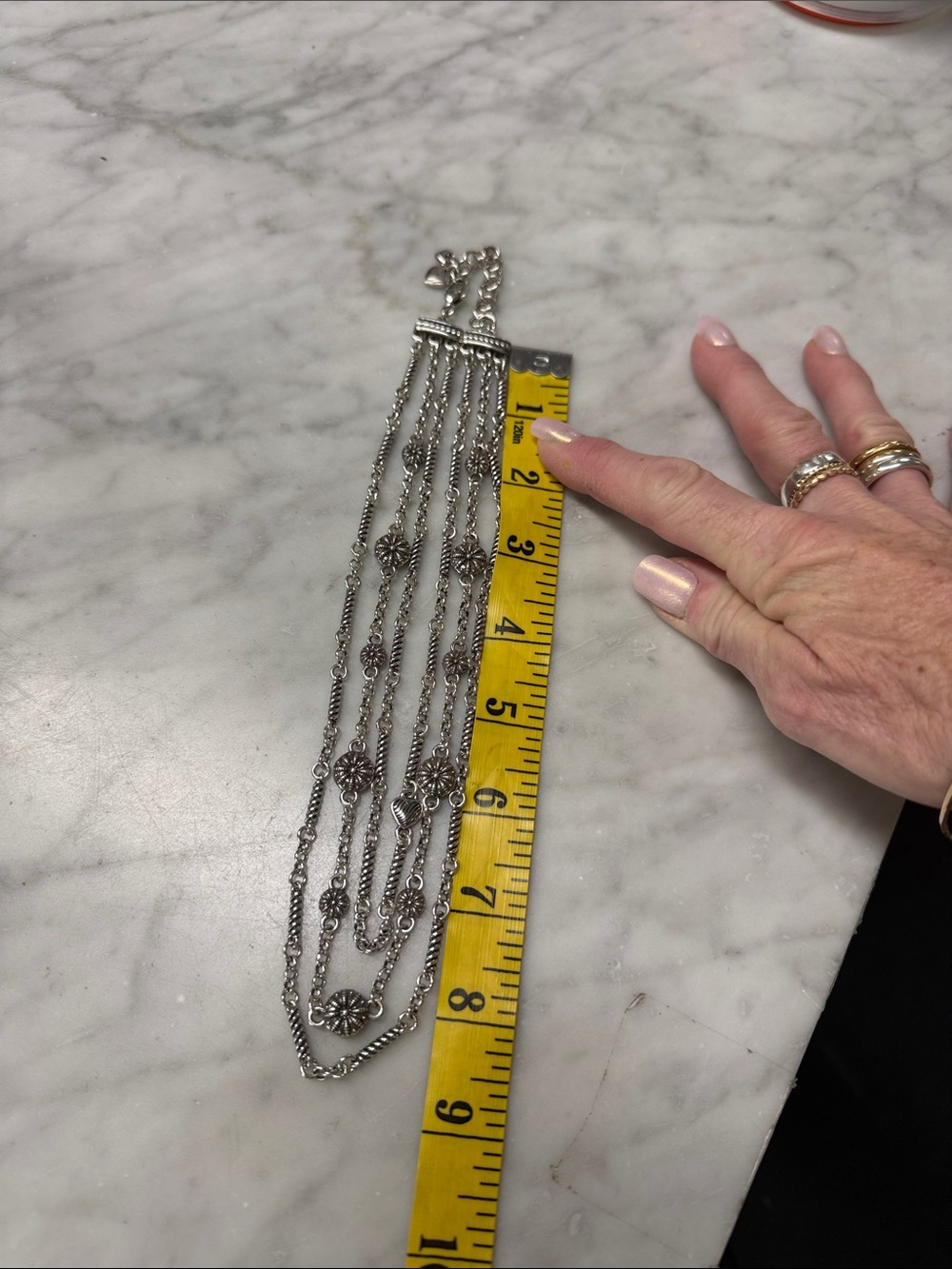 Brighton Ventura Multi Strand Silver Plated Retired Necklace - Picture 4 of 6